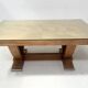 Table bureau Art Déco en chêne cérusé du XX siècle