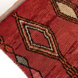 Moroccan Berber carpet Boujaad red with colorful patterns 252x158cm