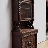 Narrow Oak Display Cabinet, Louis XIII style – Late 19th century