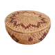 Round raffia box - vintage