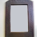 Leather mirror 30 x 20 cm