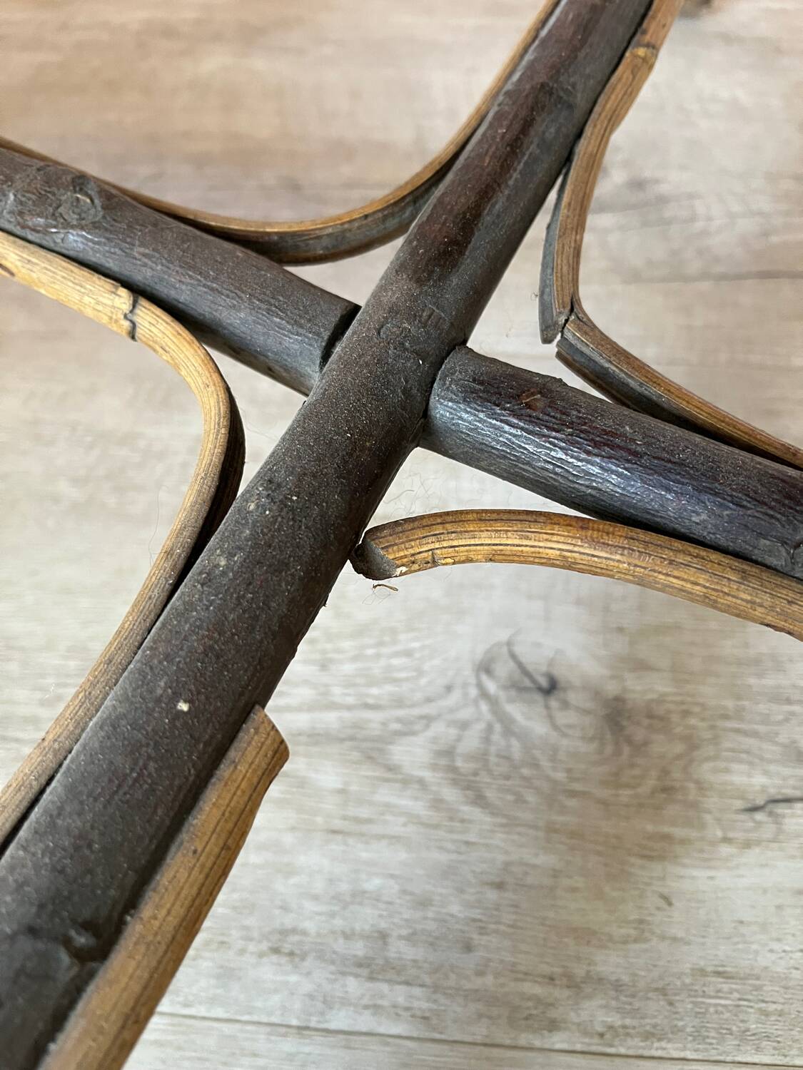 Vintage rattan armchair