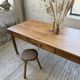 Cherry farmhouse table with spindle legs, 1950s