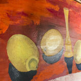 Oil on canvas modern still life signed
