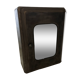 Gray metal medicine cabinet