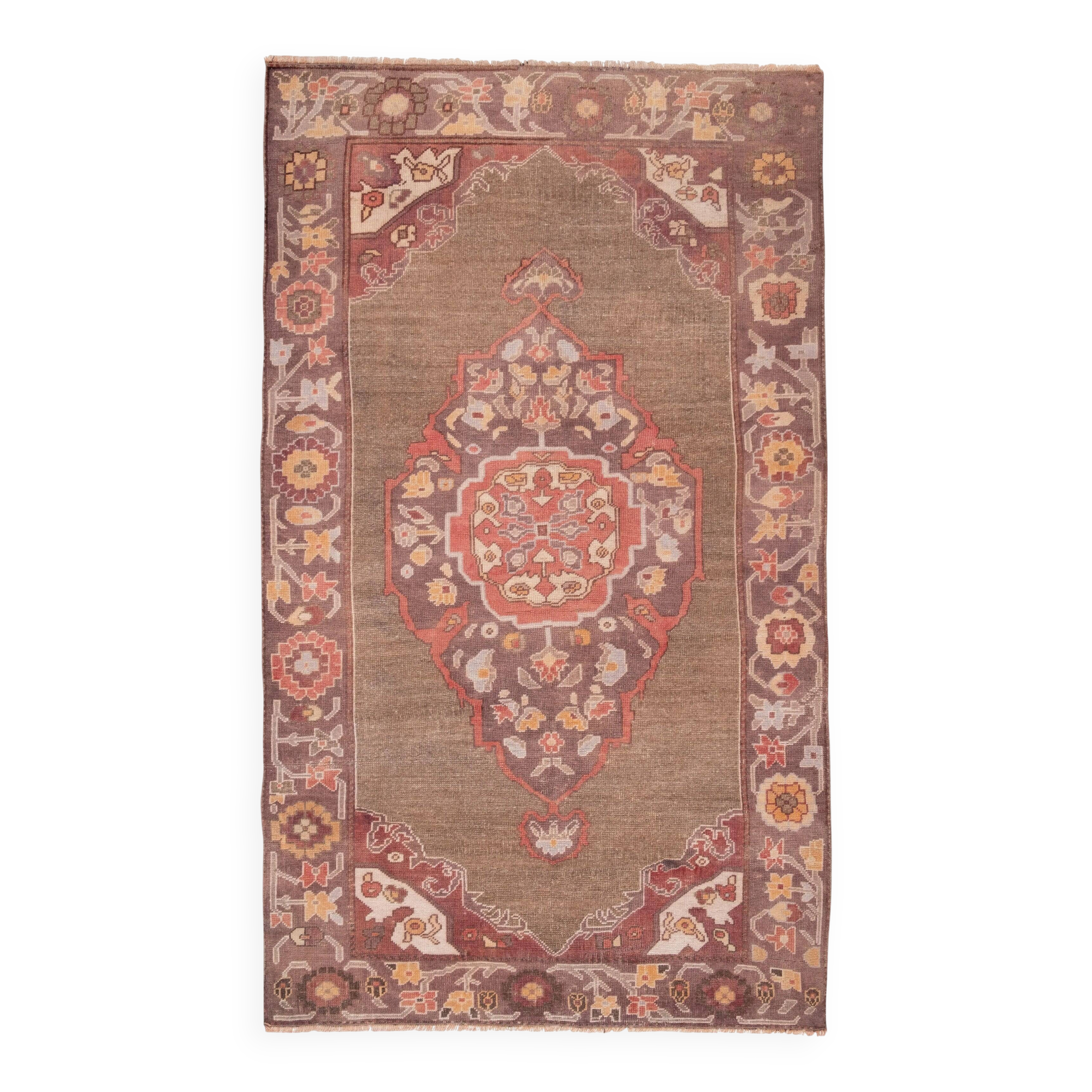Vintage Turkish handmade rug 153x258 cm