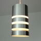 Brushed Aluminum hanging lamp, Germany, 1960s