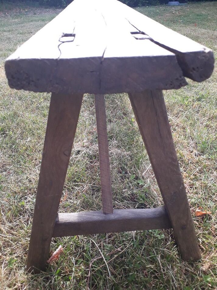 Oak farm bench