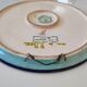 Superb enamel dish from Longwy, signed, year 1940.