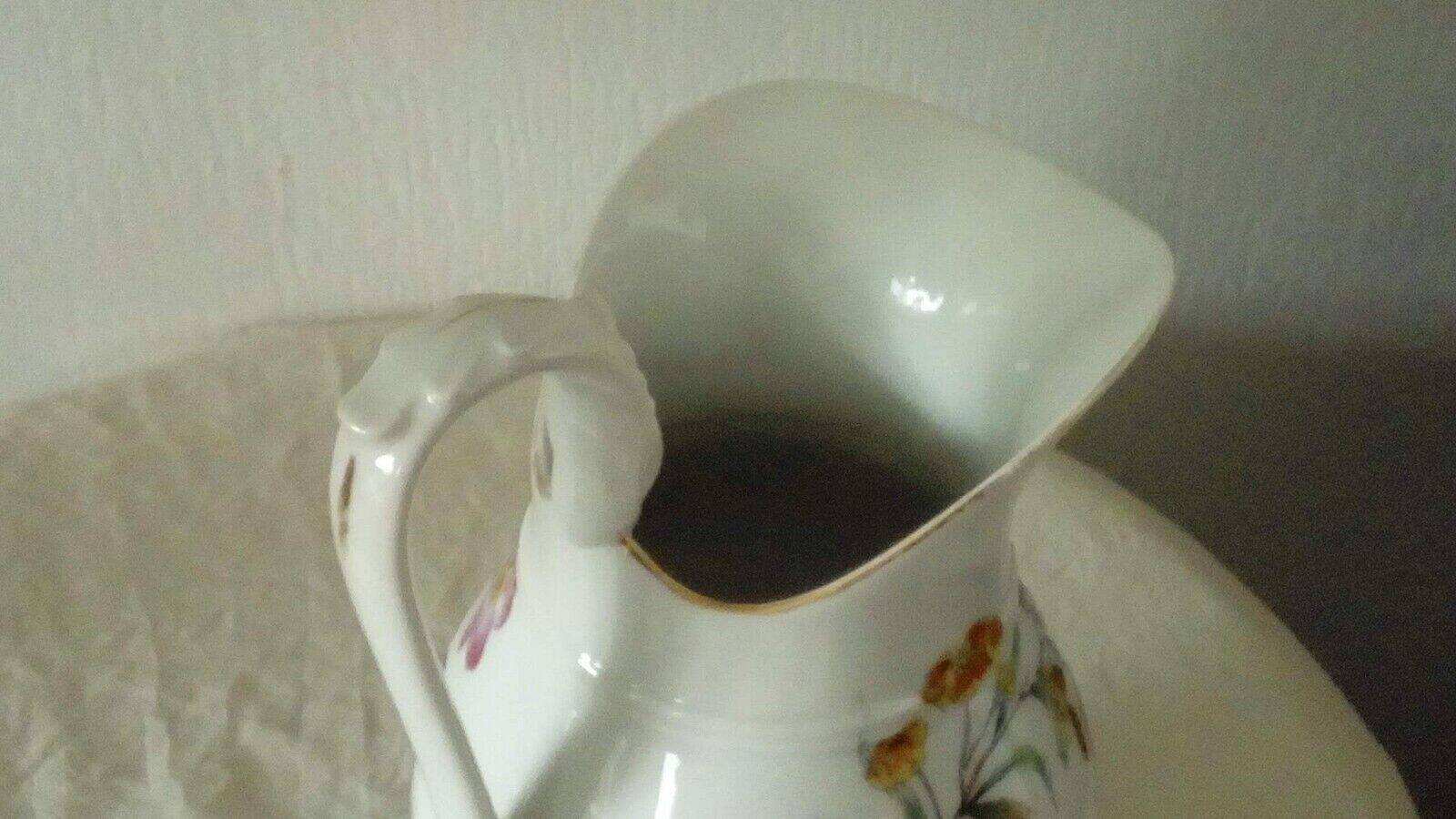 Swan neck porcelain water pitcher