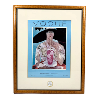 Vintage cover 1926 Vogue Magazine from the Parisian palace Hotel Lutetia - Fashion poster