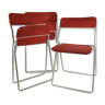 Set de 3 chaises pliantes années 80