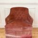 Fauteuil crapaud en velours rose