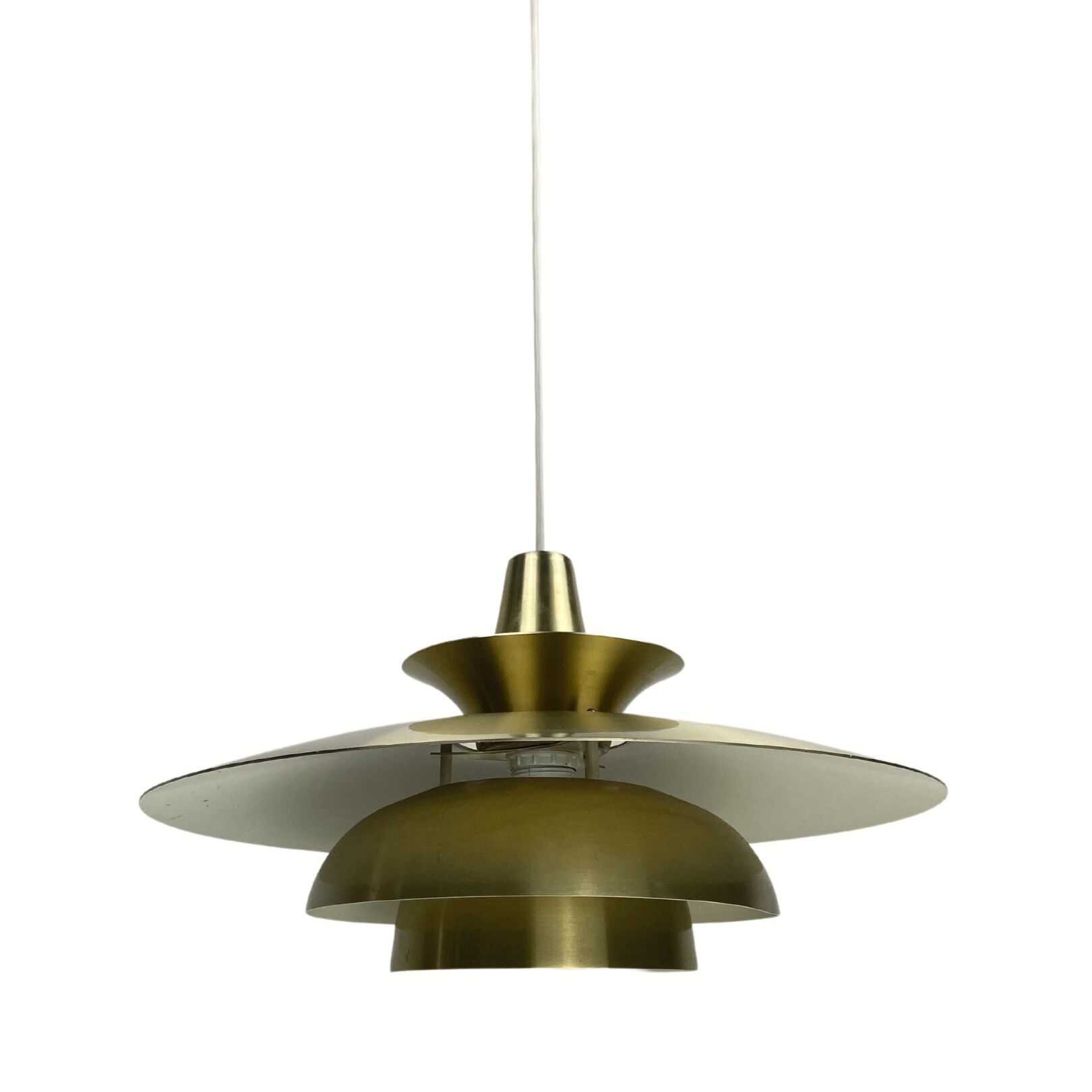 Danish scandinavian brass UFO pendant, 1970s