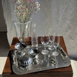 Silver tray with knot pattern handle L47.5
