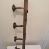 Vintage wooden coat rack with 4 hooks
