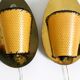 Two enchanting original Mid Century Modern brass wall lamps
