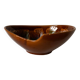Large brown and colored ceramic bowl, design, 1970