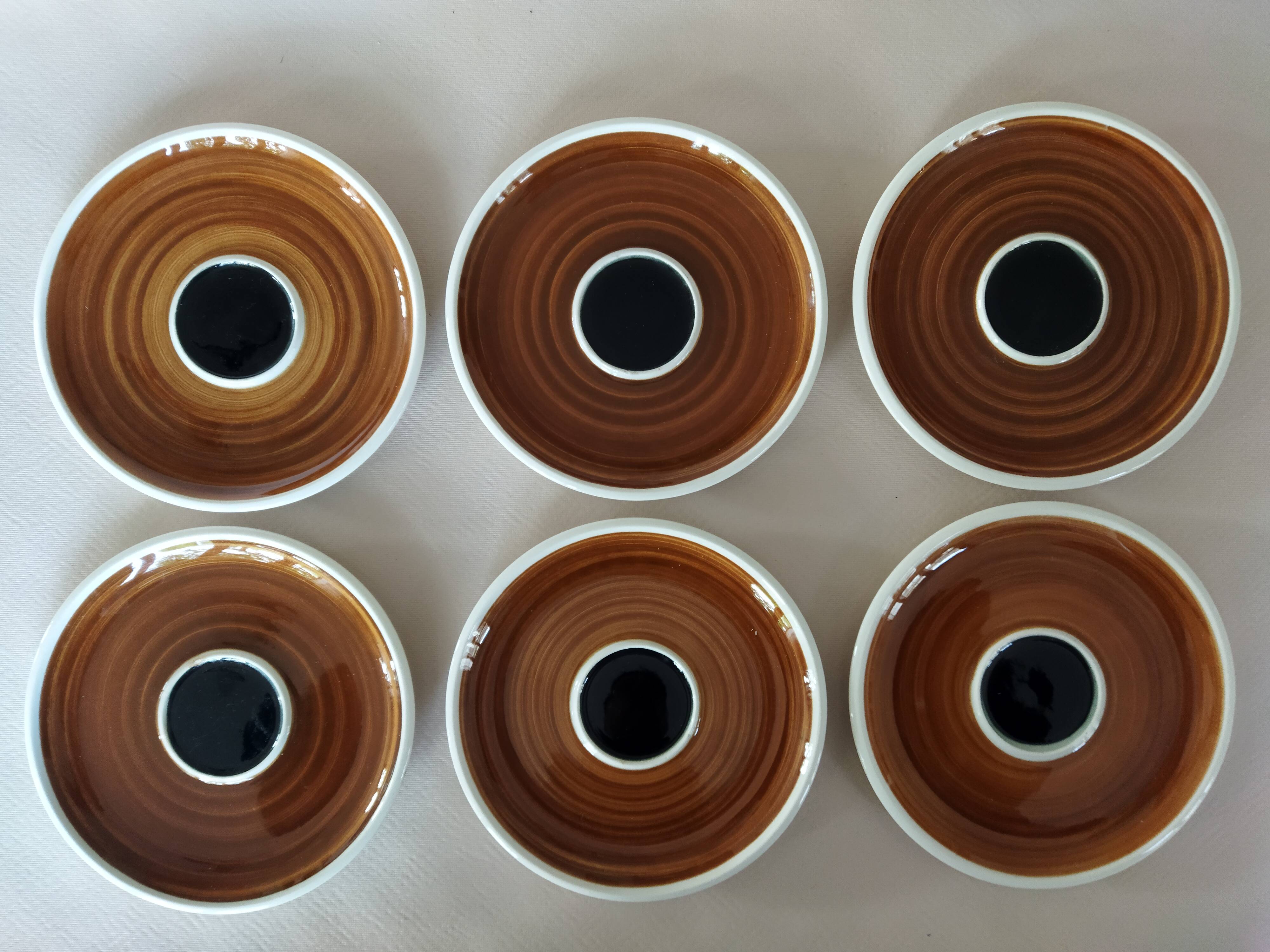 Lot de 6 soucoupes Kimono Boch La Louvière