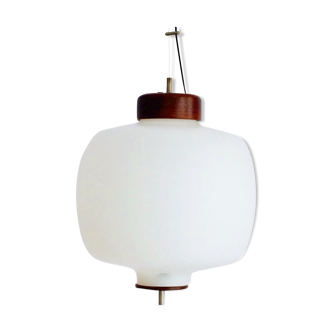 Suspension opaline and teak 60s