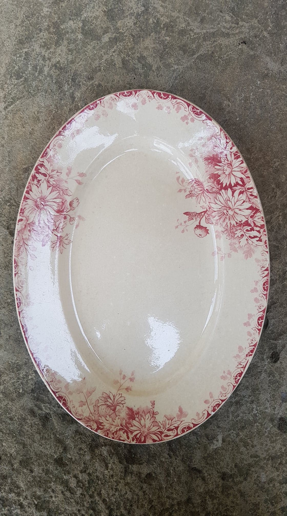 Flat Oval Gien model Autumn Flowers