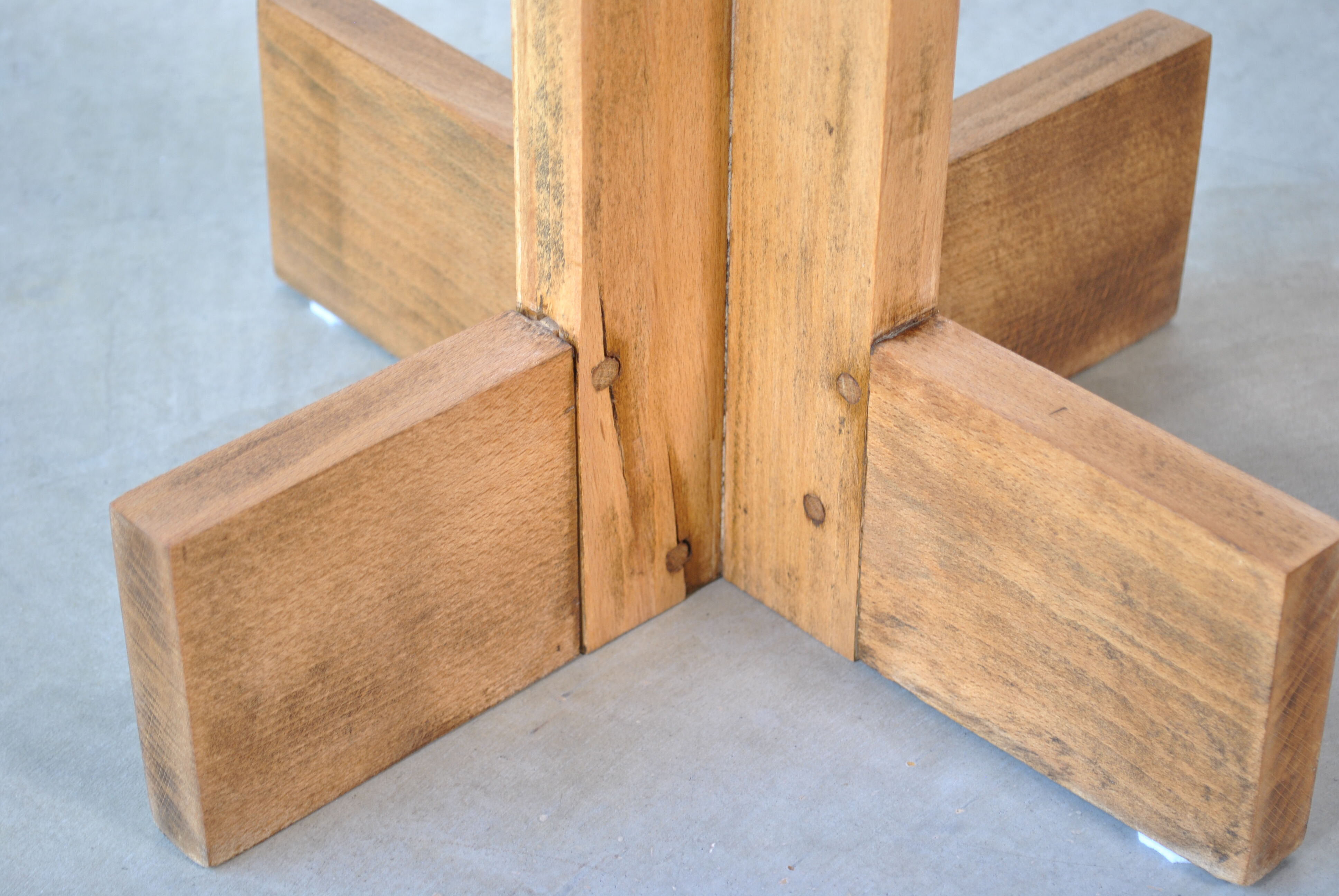 Oak pedestal table circa 1950