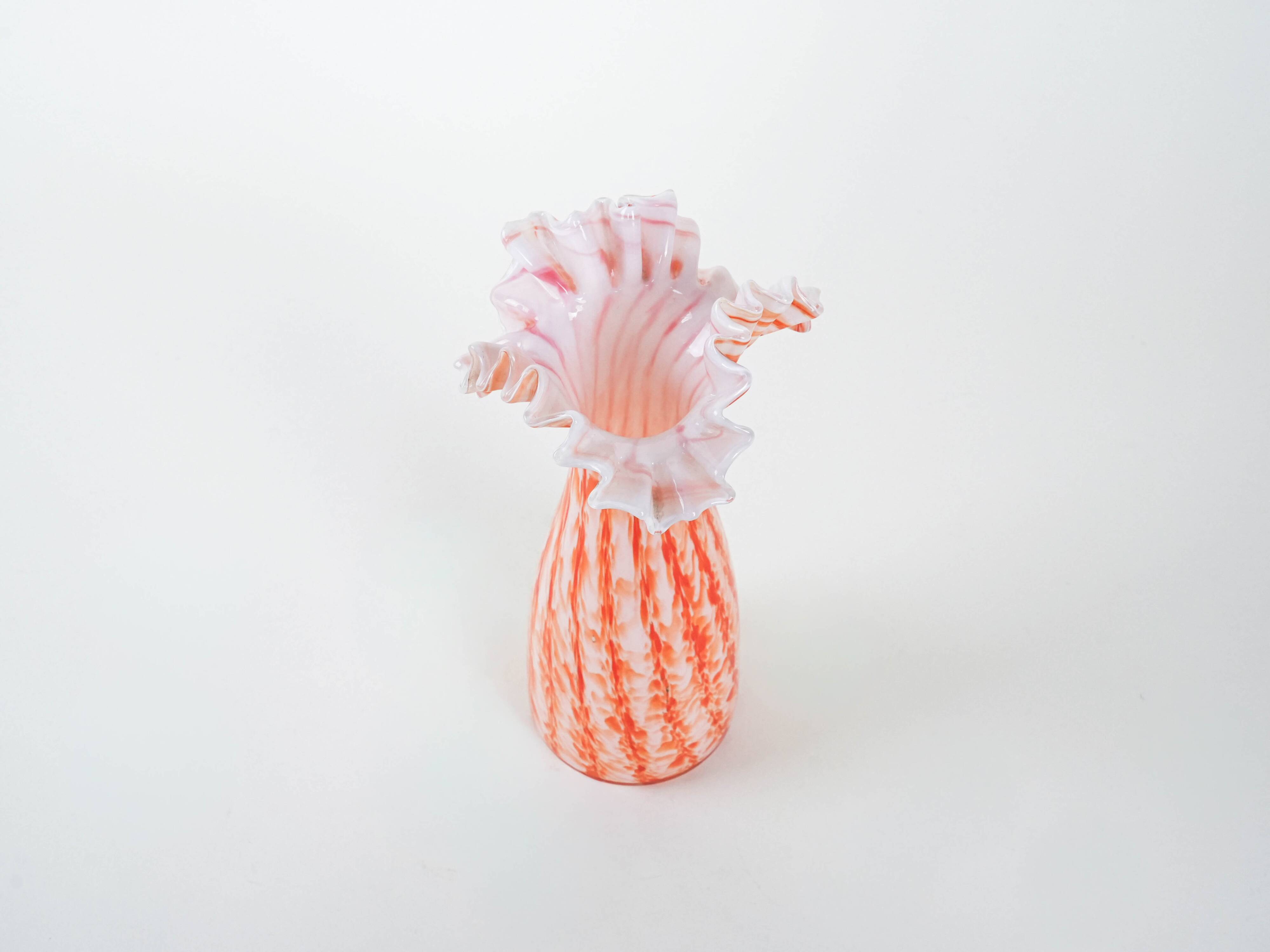 Orange vase, Italian design, 1960s, made in Italy