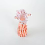Vase orange, design italien, années 1960, fabriqué en Italie