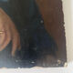 Portrait woman oil on wood