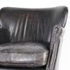 Pair of small leather club armchairs