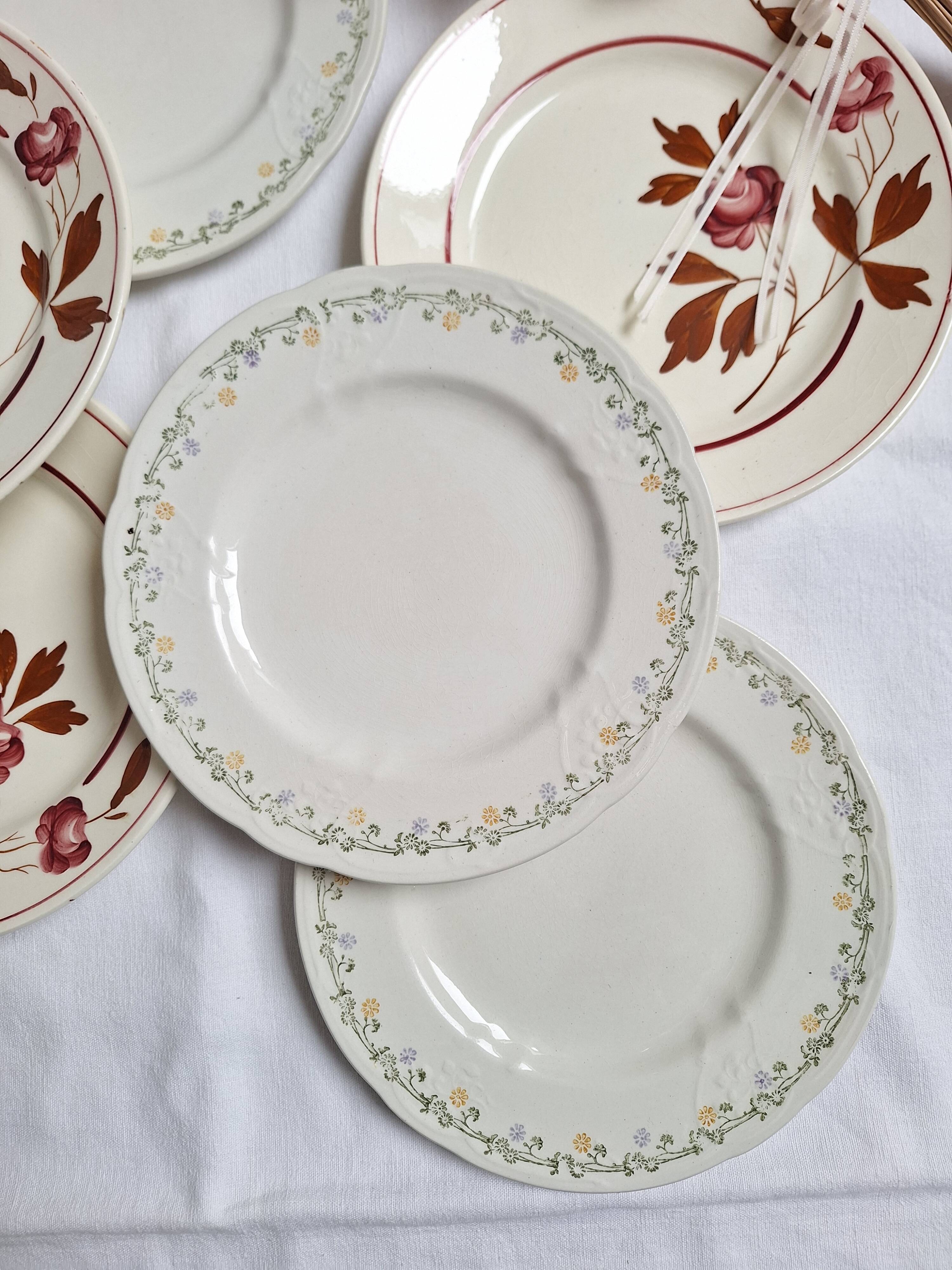 Assiettes à dessert Longwy et Lunéville