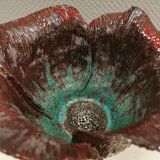 Bowl in ceramic, in beautiful colours, Danish and from Sloth art pottery 1978 (signed)