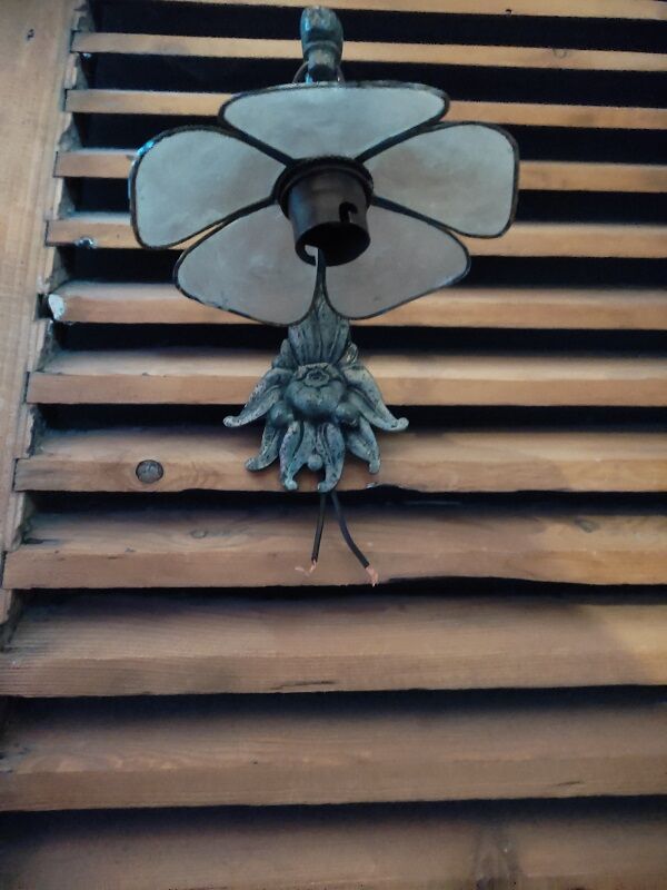 Wall lamp flower petal mother-of-pearl base bronze Rose dp 1122249