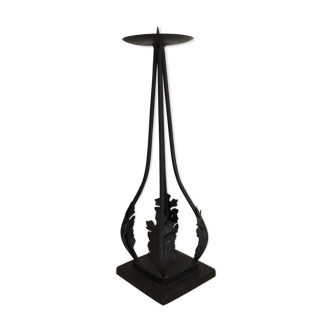 Candlestick wrought with its original candle iron