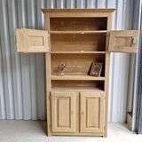 Solid oak display cabinet
