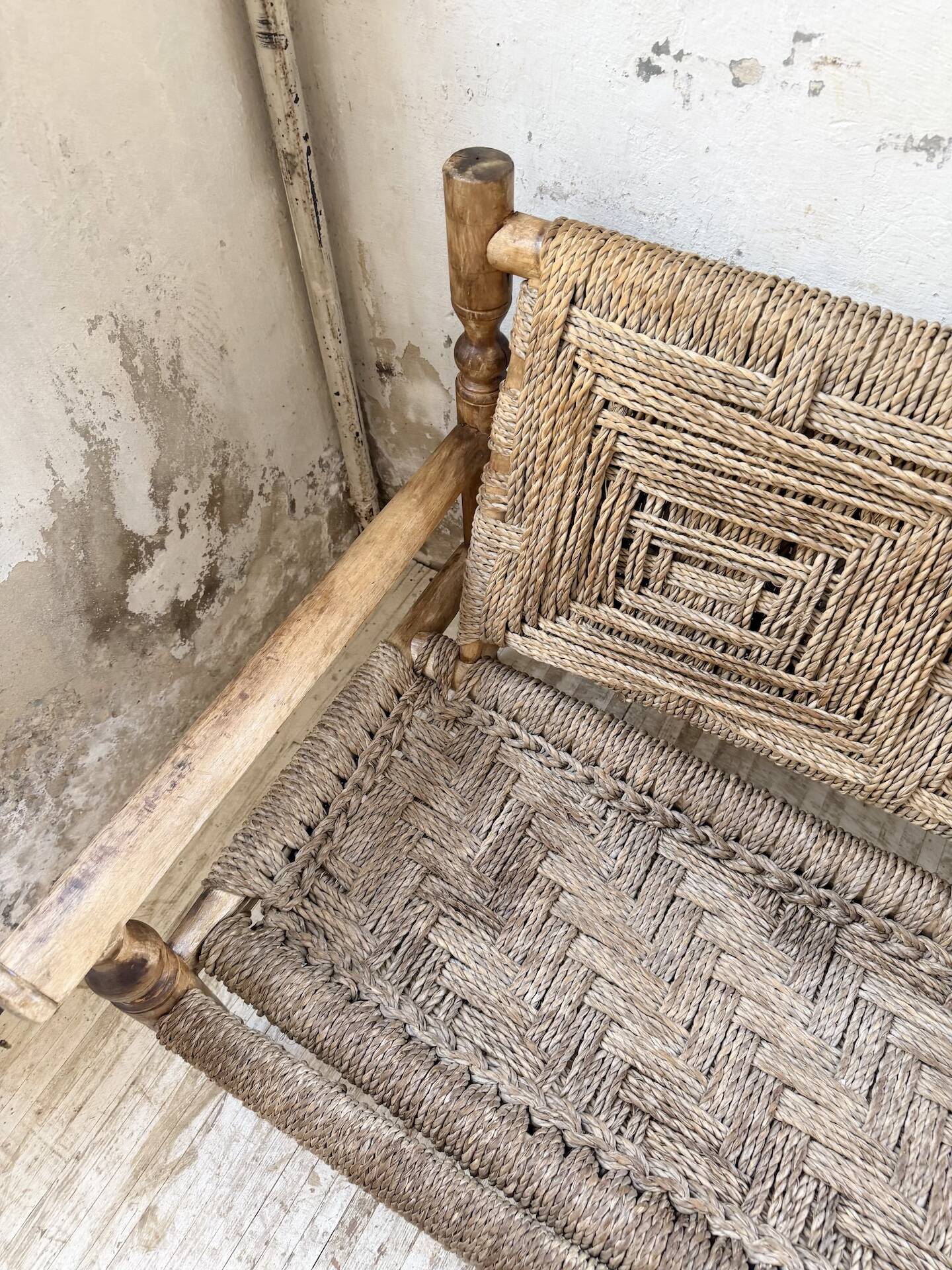 Audoux and Minet cord bench