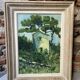 Framed oil on canvas "The Green House"