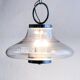 Vintage Murano Glass Accent Chandelier, Space Age Era Chrome Nason Mazzega Style