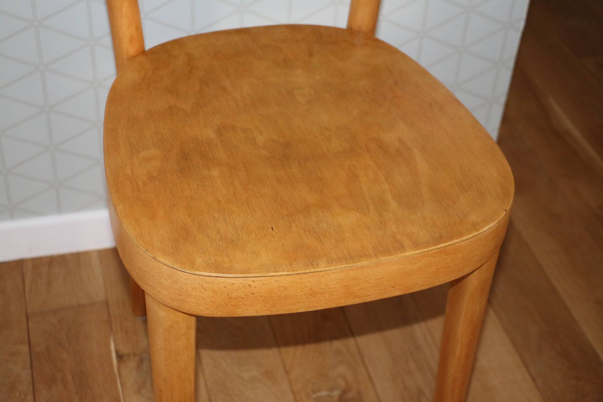 Série de 3 chaises bistrot 1950