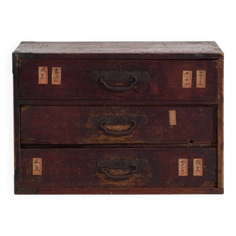 Antique Japanese auxiliary cedar ko-dansu, Meiji period (circa 1870-1900) #48