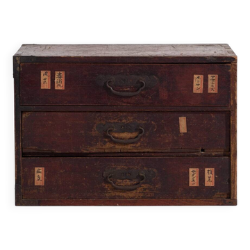Antique Japanese auxiliary cedar ko-dansu, Meiji period (circa 1870-1900) #48