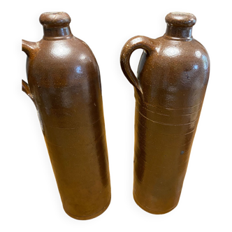 2 stoneware bottles