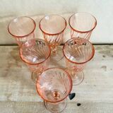 6 verres à vin rosaline