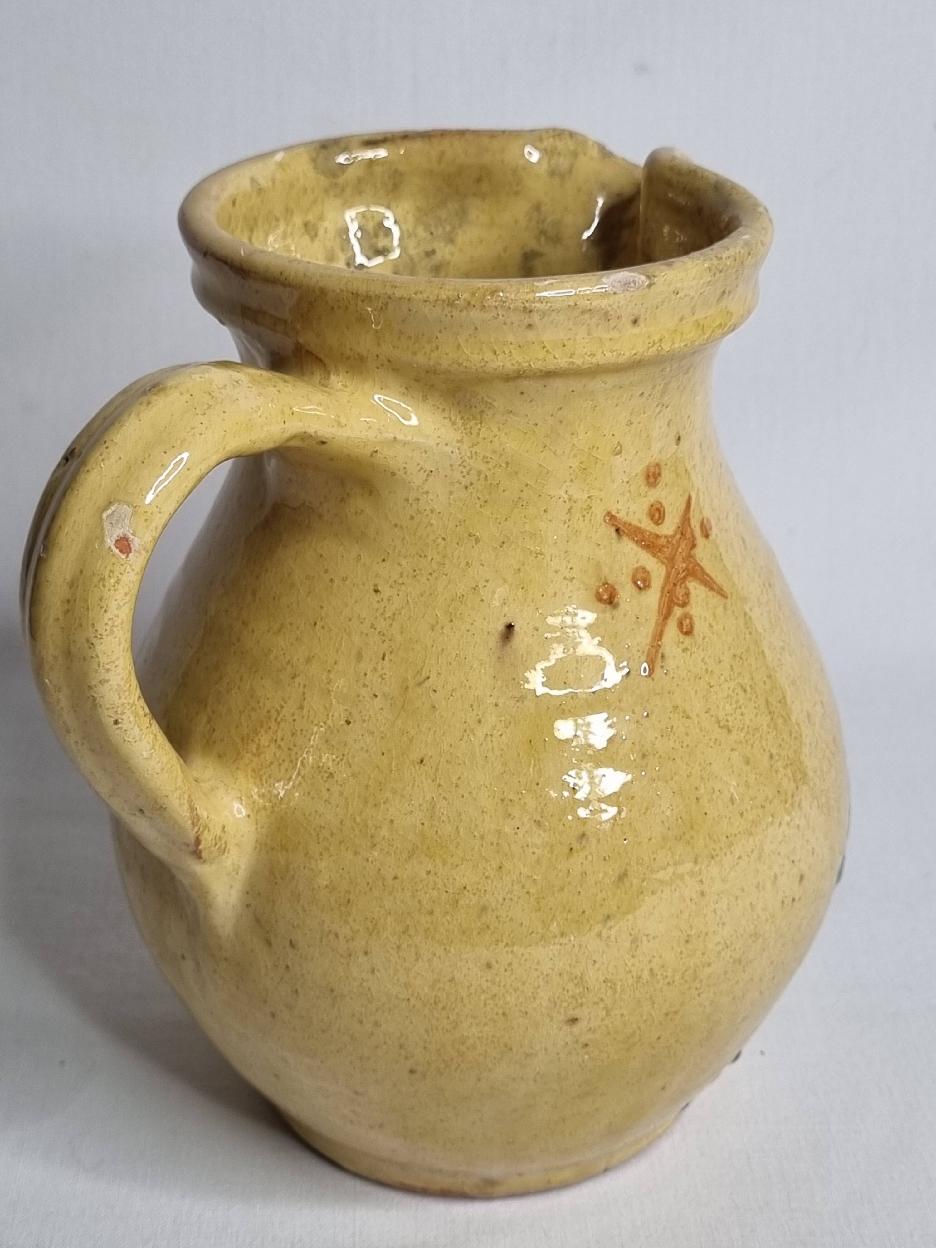 Saint-Jorioz Pitcher (Savoie), Annecy Pottery, Bird Decor, 19 cm