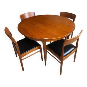 Danish table and 4 chairs