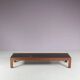 1960s Wengé wooden slat bench from the Netherlands