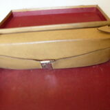 Suitcase leather monogrammed MB