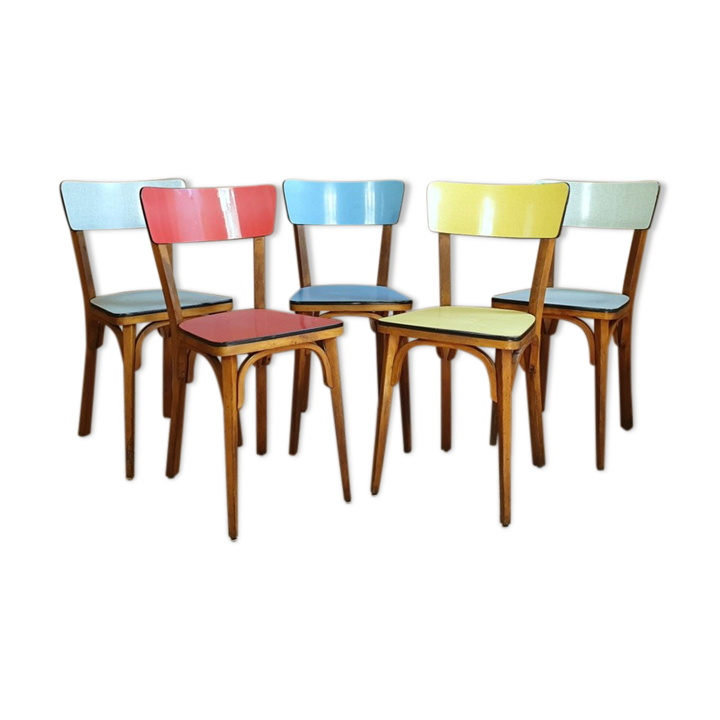 5 chairs bistro Baumann 60s