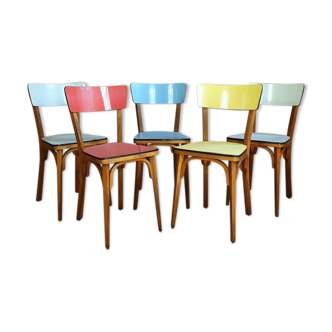 5 chairs bistro Baumann 60s
