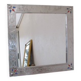 Miroir métal argenté style oriental